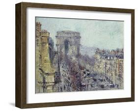 L'Avenue de Friedland, Paris 1925, 1925-Gustave Loiseau-Framed Giclee Print