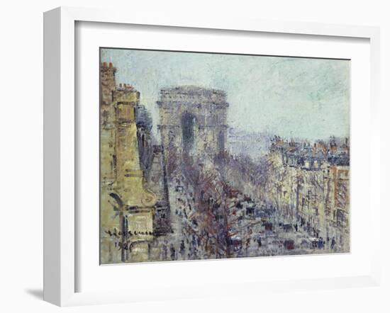 L'Avenue de Friedland, Paris 1925, 1925-Gustave Loiseau-Framed Giclee Print