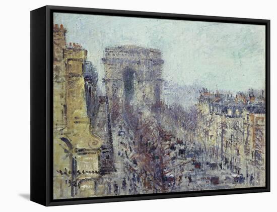 L'Avenue de Friedland, Paris 1925, 1925-Gustave Loiseau-Framed Stretched Canvas