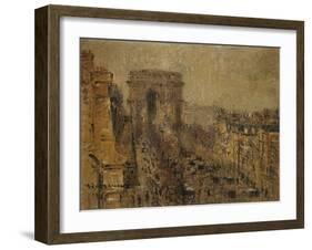 L'Avenue De Friedland, Paris, Cloudy Sky; L'Avenue De Friedland, Paris, Ciel Nuageux, 1925-Gustave Loiseau-Framed Giclee Print