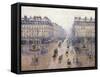 L'Avenue De L'Opéra, Snow, Morning, 1898-Camille Pissarro-Framed Stretched Canvas