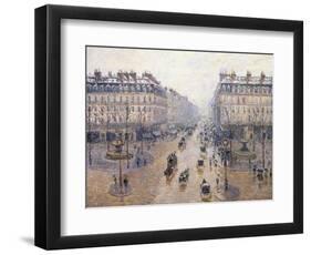 L'Avenue De L'Opéra, Snow, Morning, 1898-Camille Pissarro-Framed Giclee Print