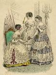 Three French Ladies in Crinolines-L Beclier-Framed Stretched Canvas