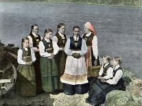 Women and Children in National Costume, Sognafjorden, Norway, C1890-L Boulanger-Giclee Print