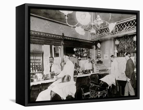 L.C. Wiseman, Barber Shop, New York City-null-Framed Stretched Canvas