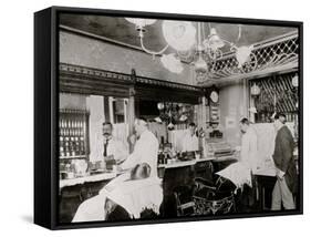 L.C. Wiseman, Barber Shop, New York City-null-Framed Stretched Canvas