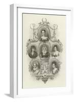 L E Landon, Mrs Opie, Hannah More, Lady Blessington, M R Mitford, Mrs Norton-null-Framed Giclee Print