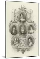 L E Landon, Mrs Opie, Hannah More, Lady Blessington, M R Mitford, Mrs Norton-null-Mounted Giclee Print