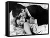 L'eclipse by Michelangelo Antonioni with Alain Delon and Monica Vitti, 1962 (b/w photo)-null-Framed Stretched Canvas