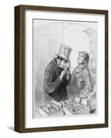 L'Edition Princeps, Plate 8 from Les Toquades, 1858-Paul Gavarni-Framed Giclee Print