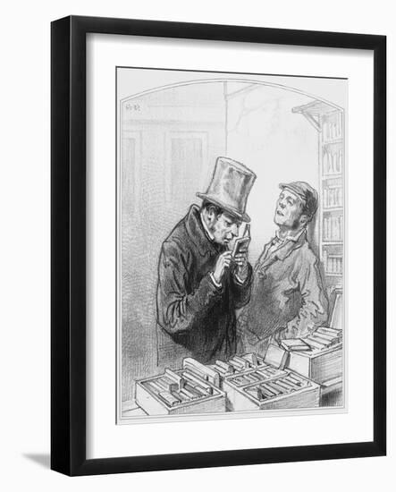 L'Edition Princeps, Plate 8 from Les Toquades, 1858-Paul Gavarni-Framed Giclee Print