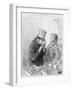 L'Edition Princeps, Plate 8 from Les Toquades, 1858-Paul Gavarni-Framed Giclee Print