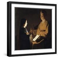 L'éducation de la Vierge-Georges de La Tour-Framed Giclee Print