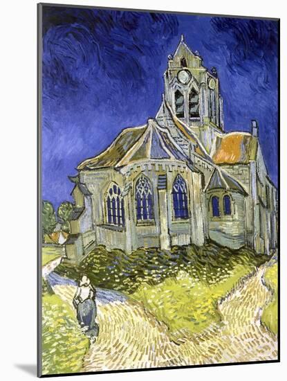 L'Eglise d'Auvers-sur-Oise-Vincent van Gogh-Mounted Giclee Print