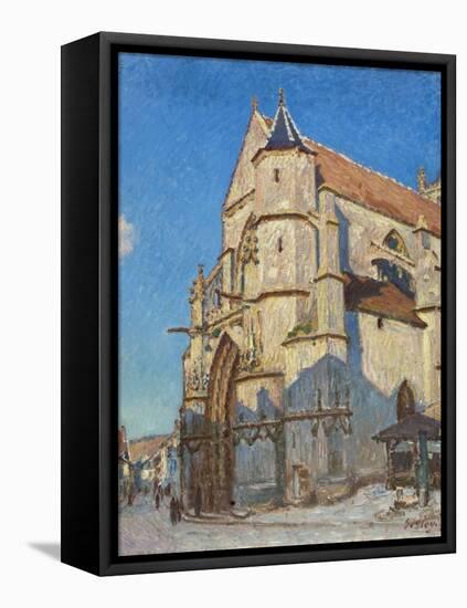 L'Eglise de Moret (le soir)-Alfred Sisley-Framed Stretched Canvas