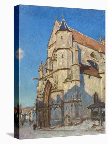 L'Eglise de Moret (le soir)-Alfred Sisley-Stretched Canvas