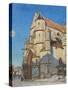 L'Eglise de Moret (le soir)-Alfred Sisley-Stretched Canvas