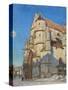 L'Eglise de Moret (le soir)-Alfred Sisley-Stretched Canvas