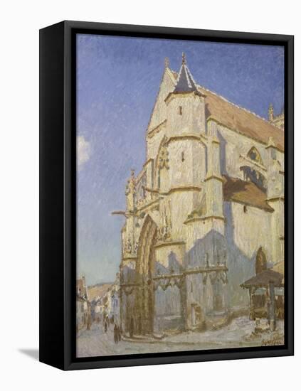 L'Eglise de Moret (Le soir)-Alfred Sisley-Framed Stretched Canvas