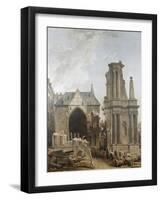 L'église des Feuillants en démolition-Hubert Robert-Framed Giclee Print