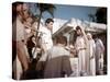 L'egyptien (THE EGYPTIAN) by Michael Curtiz with Edmund Purdom and Jean Simmons, 1954 (photo)-null-Stretched Canvas