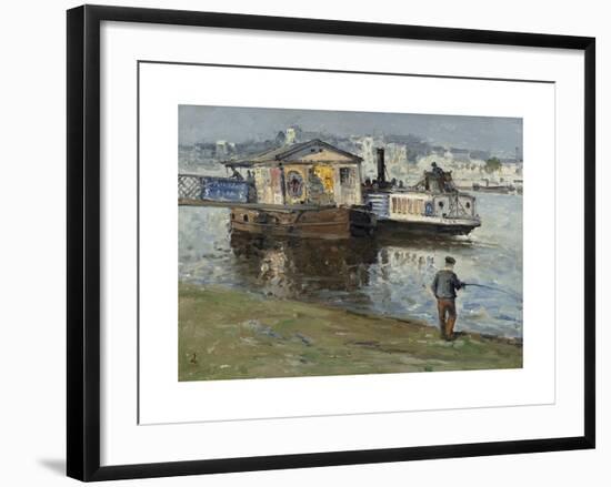 L'embarcadere sur la Seine-Frank Myers Boggs-Framed Premium Giclee Print