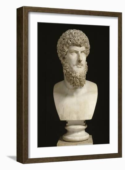 L'empereur Lucius Verus, portrait posthume (règne de 161-169 ap JC )-null-Framed Giclee Print