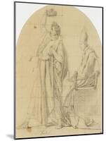 L'empereur Napoléon Ier se couronnant lui-même-Jacques-Louis David-Mounted Giclee Print