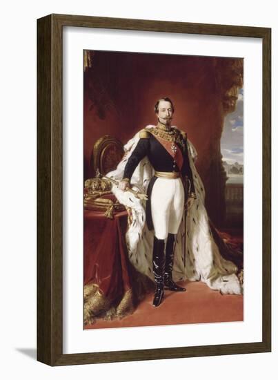 L'empereur Napoléon III (1808-1873) en pied-Franz Xaver Winterhalter-Framed Giclee Print