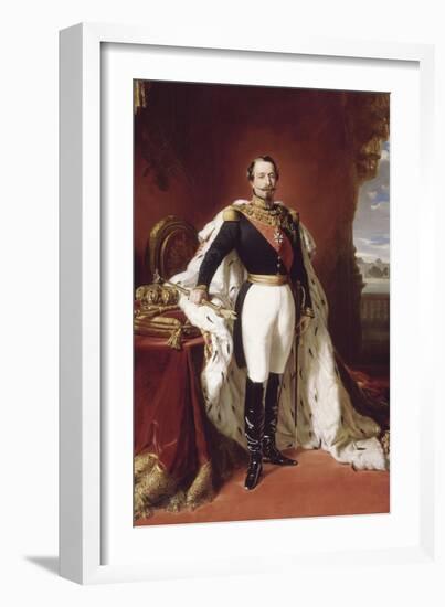 L'empereur Napoléon III (1808-1873) en pied-Franz Xaver Winterhalter-Framed Giclee Print