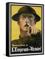 L'Emprunt De La "Victoire" Recruitment Poster-null-Framed Stretched Canvas