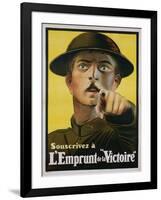 L'Emprunt De La "Victoire" Recruitment Poster-null-Framed Giclee Print