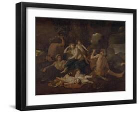 L'enfance de Bacchus-Nicolas Poussin-Framed Giclee Print