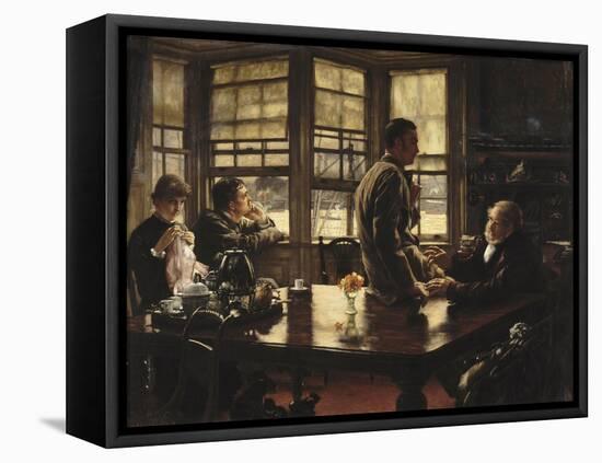 L'enfant prodigue : Le départ-James Tissot-Framed Stretched Canvas