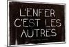 L'Enfer C'Est Les Autres Jean-Paul Sartre Quote-null-Mounted Poster