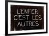 L'Enfer C'Est Les Autres Jean-Paul Sartre Quote-null-Framed Art Print
