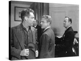 L'enfer est a lui WHITE HEAT by RaoulWalsh with Edmond O'Brien and James Cagney, 1949 (b/w photo)-null-Stretched Canvas