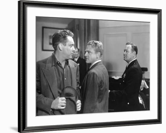 L'enfer est a lui WHITE HEAT by RaoulWalsh with Edmond O'Brien and James Cagney, 1949 (b/w photo)-null-Framed Photo