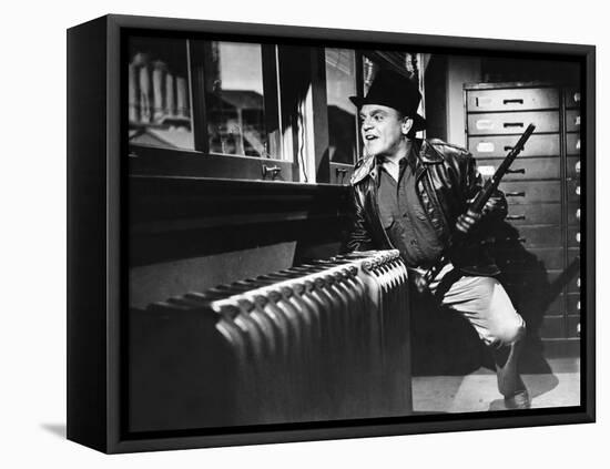 L'enfer est a lui WHITE HEAT by RaoulWalsh with James Cagney, 1949 (b/w photo)-null-Framed Stretched Canvas