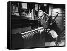 L'enfer est a lui WHITE HEAT by RaoulWalsh with James Cagney, 1949 (b/w photo)-null-Framed Stretched Canvas