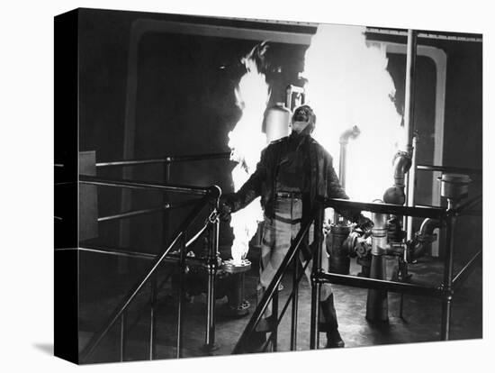 L'enfer est a lui, WHITE HEAT by RAOULWALSH with James Cagney, 1949 (b/w photo)-null-Stretched Canvas