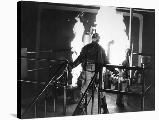 L'enfer est a lui, WHITE HEAT by RAOULWALSH with James Cagney, 1949 (b/w photo)-null-Stretched Canvas