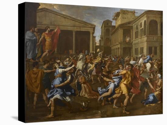 L'enlèvement des Sabines-Nicolas Poussin-Stretched Canvas