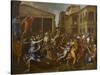 L'enlèvement des Sabines-Nicolas Poussin-Stretched Canvas