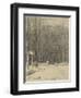 L'entr?de la for?de Barbizon; effet de neige-Jean-François Millet-Framed Giclee Print