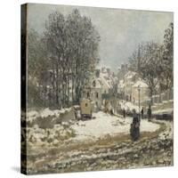 L'entrée de la Grande-Rue à Argenteuil, l'hiver-Claude Monet-Stretched Canvas