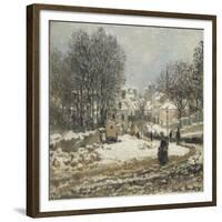 L'entrée de la Grande-Rue à Argenteuil, l'hiver-Claude Monet-Framed Giclee Print