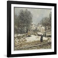 L'entrée de la Grande-Rue à Argenteuil, l'hiver-Claude Monet-Framed Giclee Print