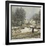 L'entrée de la Grande-Rue à Argenteuil, l'hiver-Claude Monet-Framed Giclee Print