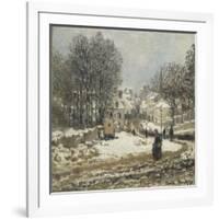 L'entrée de la Grande-Rue à Argenteuil, l'hiver-Claude Monet-Framed Giclee Print